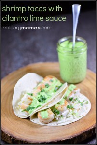 shrimp tacos with lime cilantro sauce pinterest