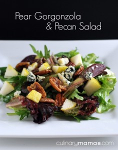Pear Gorgonzola & Pecan Salad