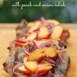 Pork Chop with Peach and Onion Relish