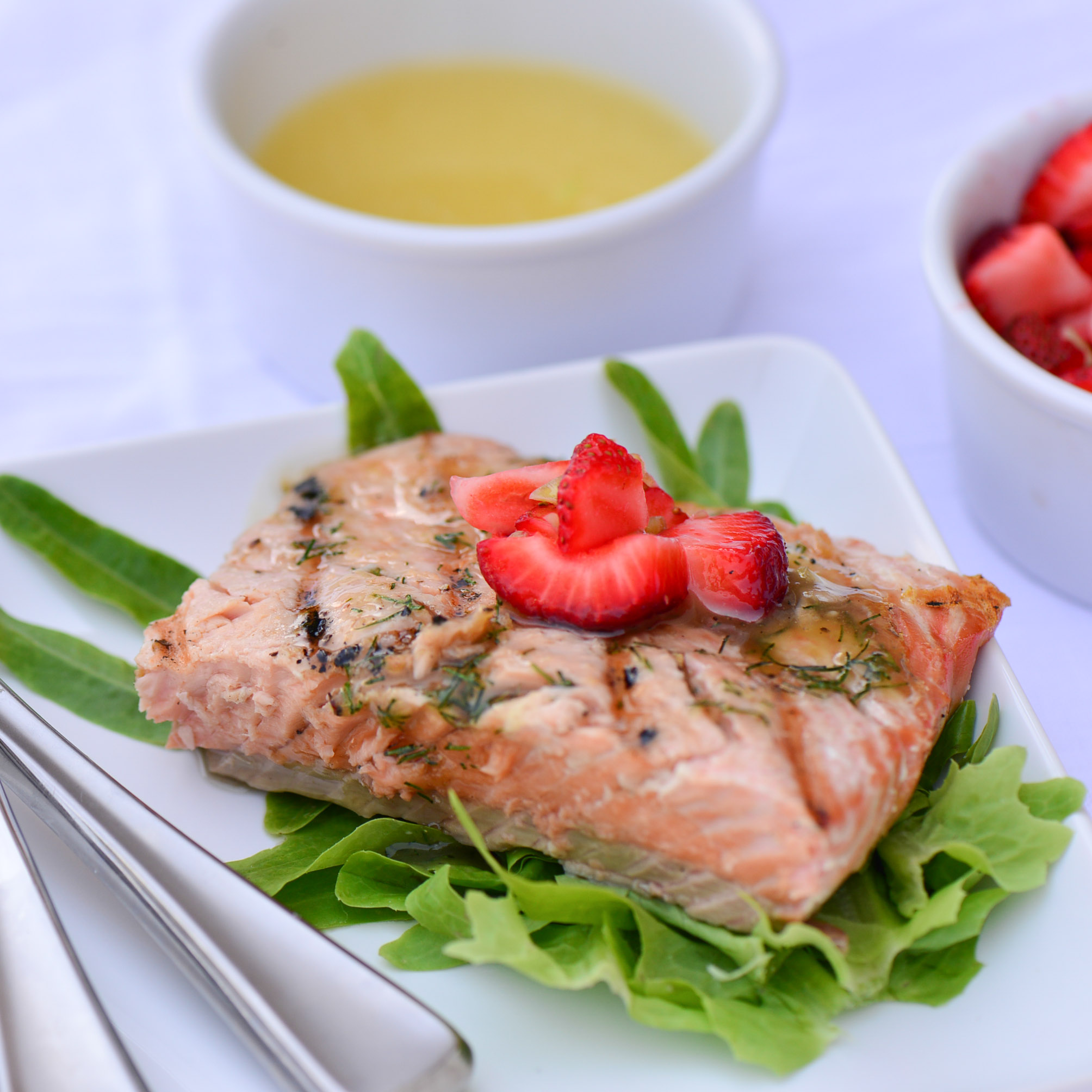 Grilled Salmon with Honey Dill Sauce - Culinary Mamas
