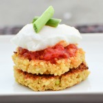 quinoa cakes with tomato sauce and poached egg (1 of 2)