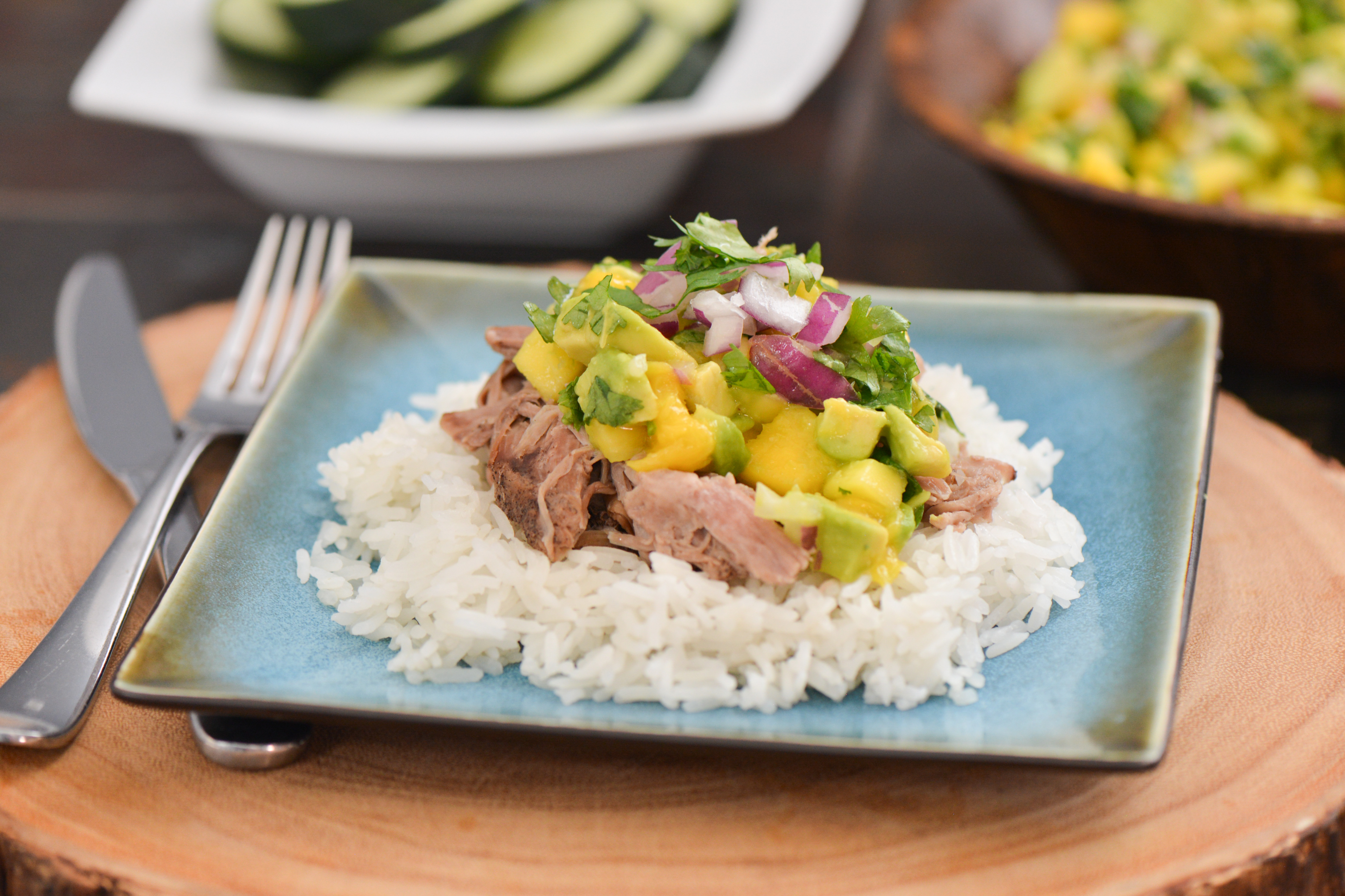 Jerk Pulled Pork with Mango Salsa (Slow-Cooker) - Culinary Mamas